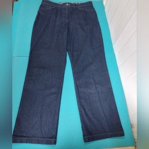 Cappagallo Casuals Womens Straight High Rise Jeans Waistband 18